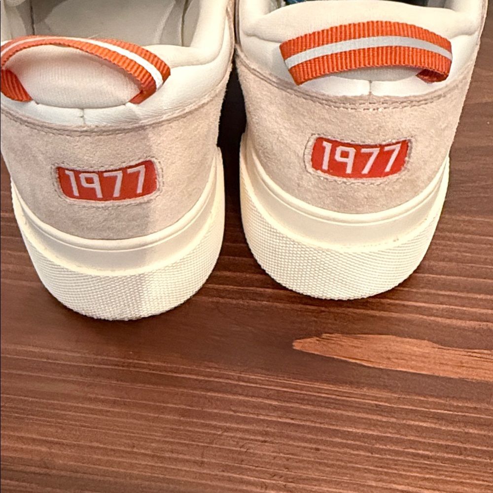 Chunky Le Tigre Midtown Lo Platform Sneakers Beige White Orange Women’s 8.5 - Picture 5 of 9